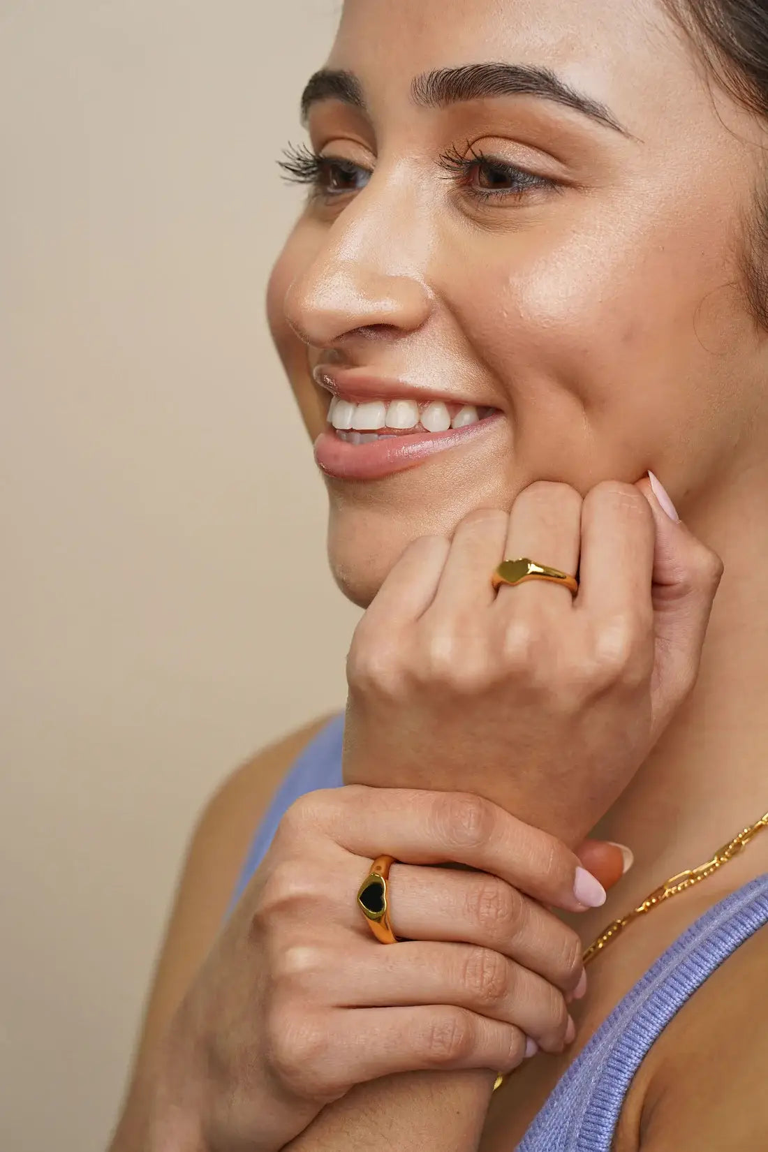 R-105 Heart Signet Ring