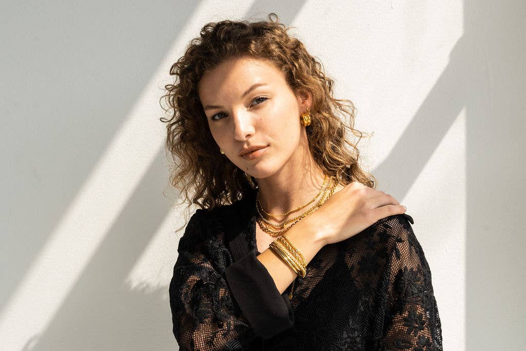 N-103 Squared Chain Necklace