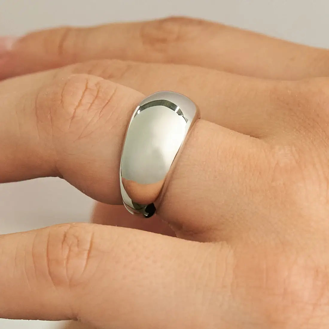 R-102 Silver Dome Ring