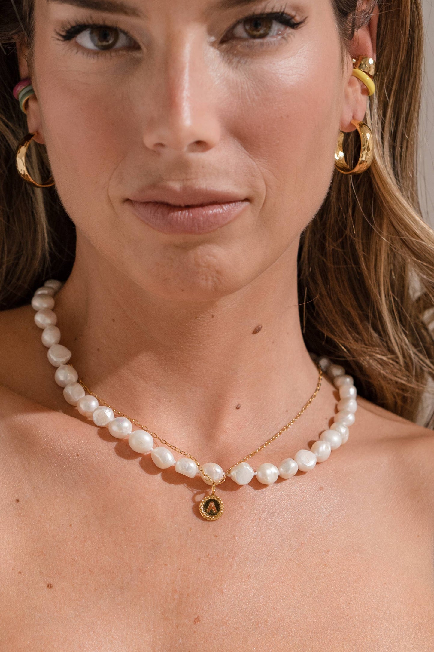 N-109 Freshwater Pearl Statement Necklace