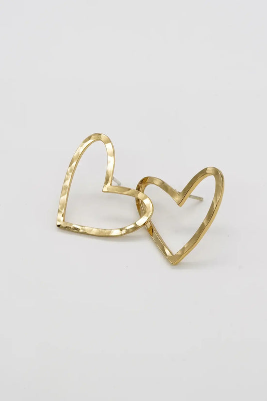 Hammered Hearts Studs: Valentine's Day Favorite