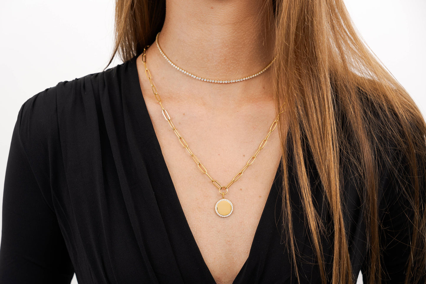N-106 Paperclip Coin Necklace