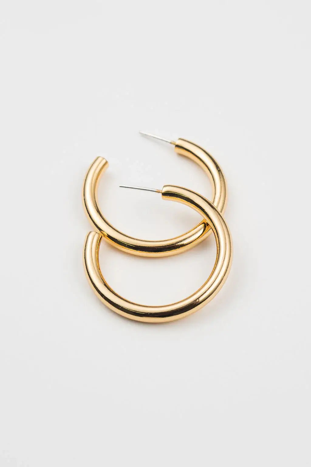 Chunky Tube Hoops, Medium