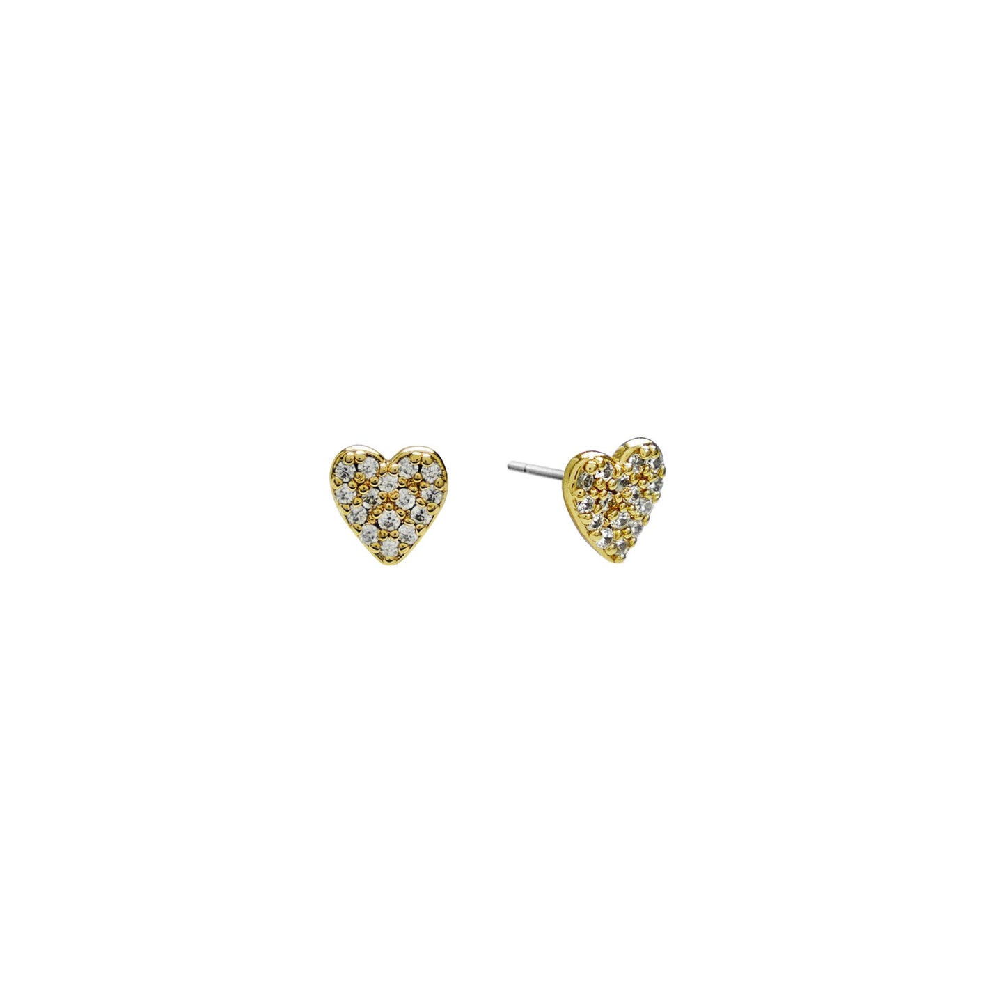 Mini Sparkly Heart Studs