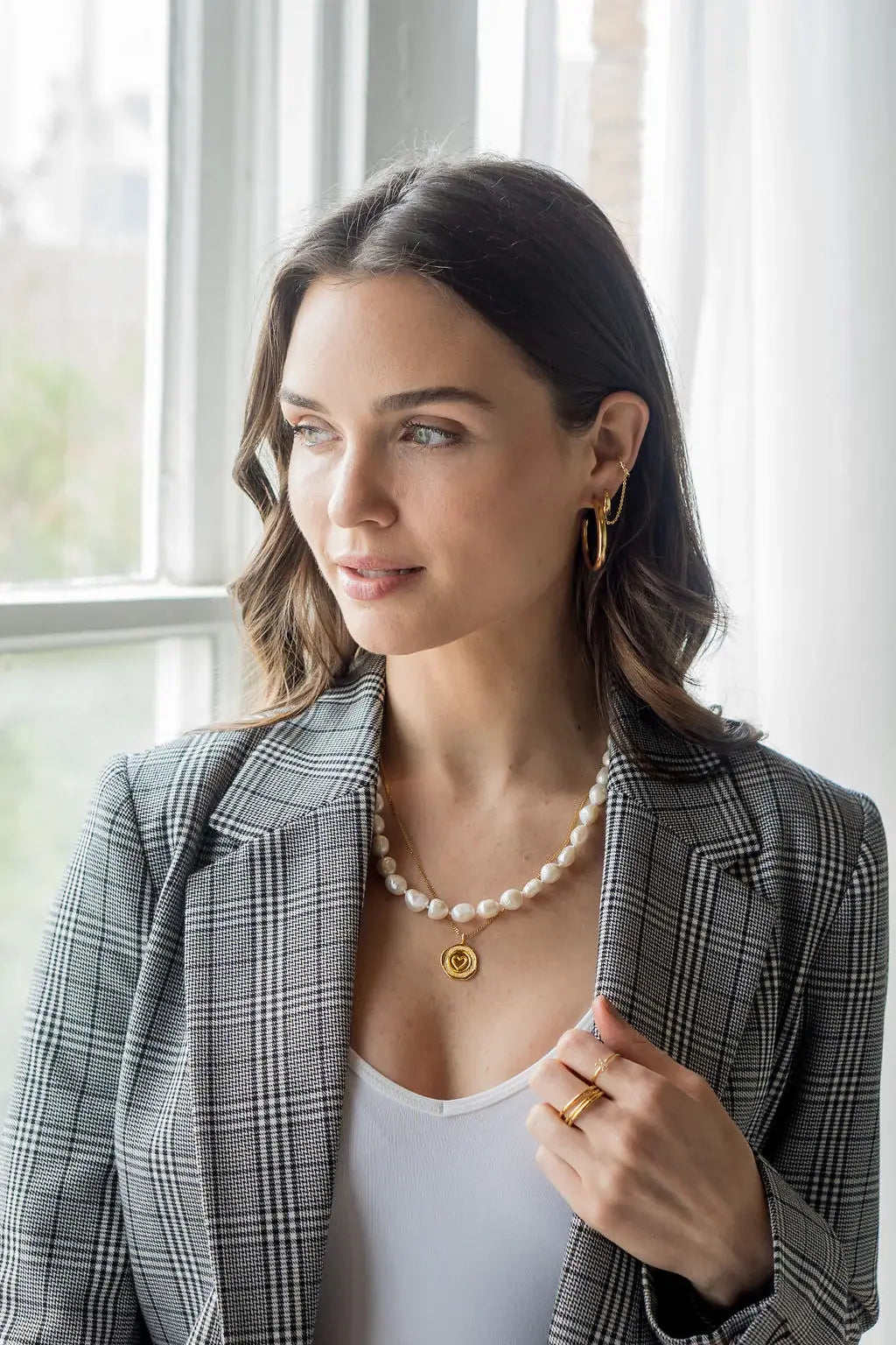 N-109 Freshwater Pearl Statement Necklace