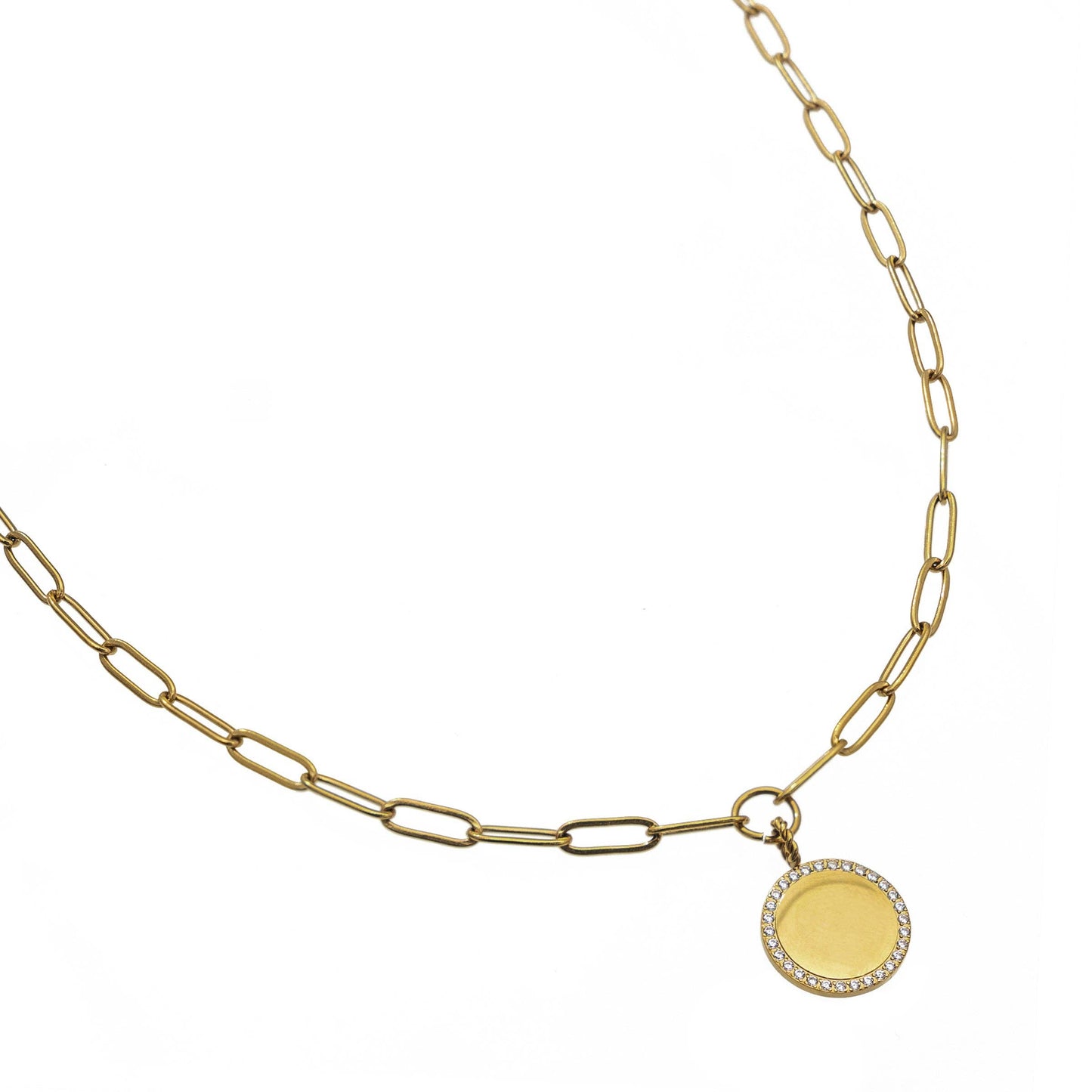 N-106 Paperclip Coin Necklace