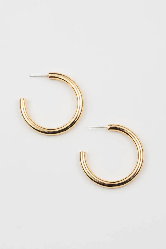 Chunky Tube Hoops, Medium