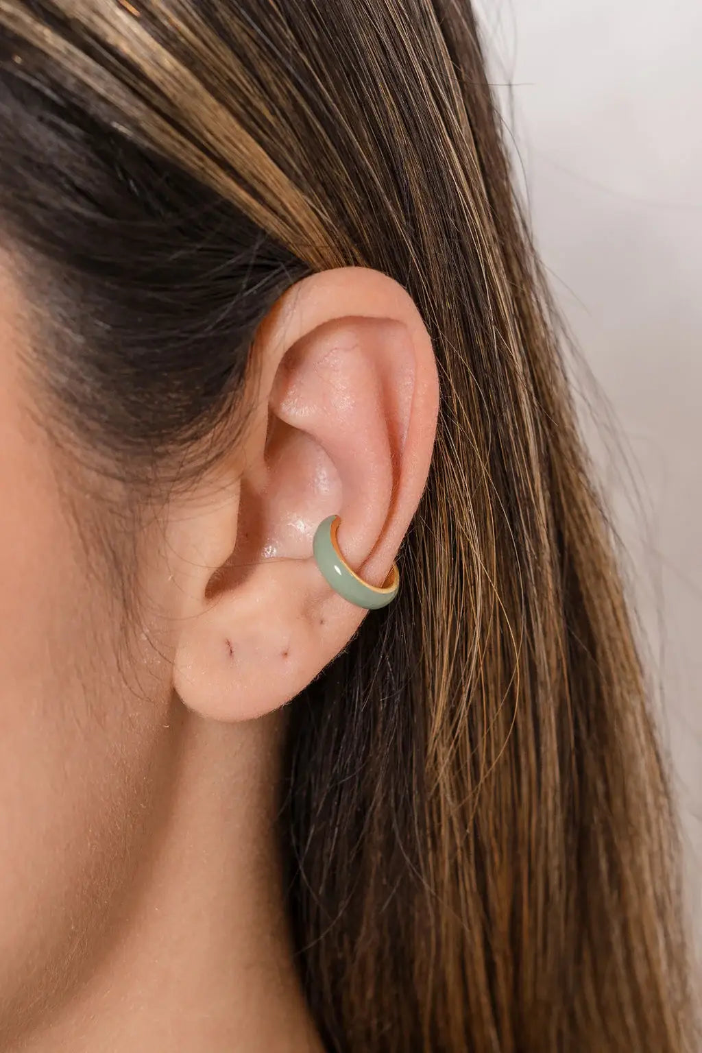 Colored Ear Cuff Green