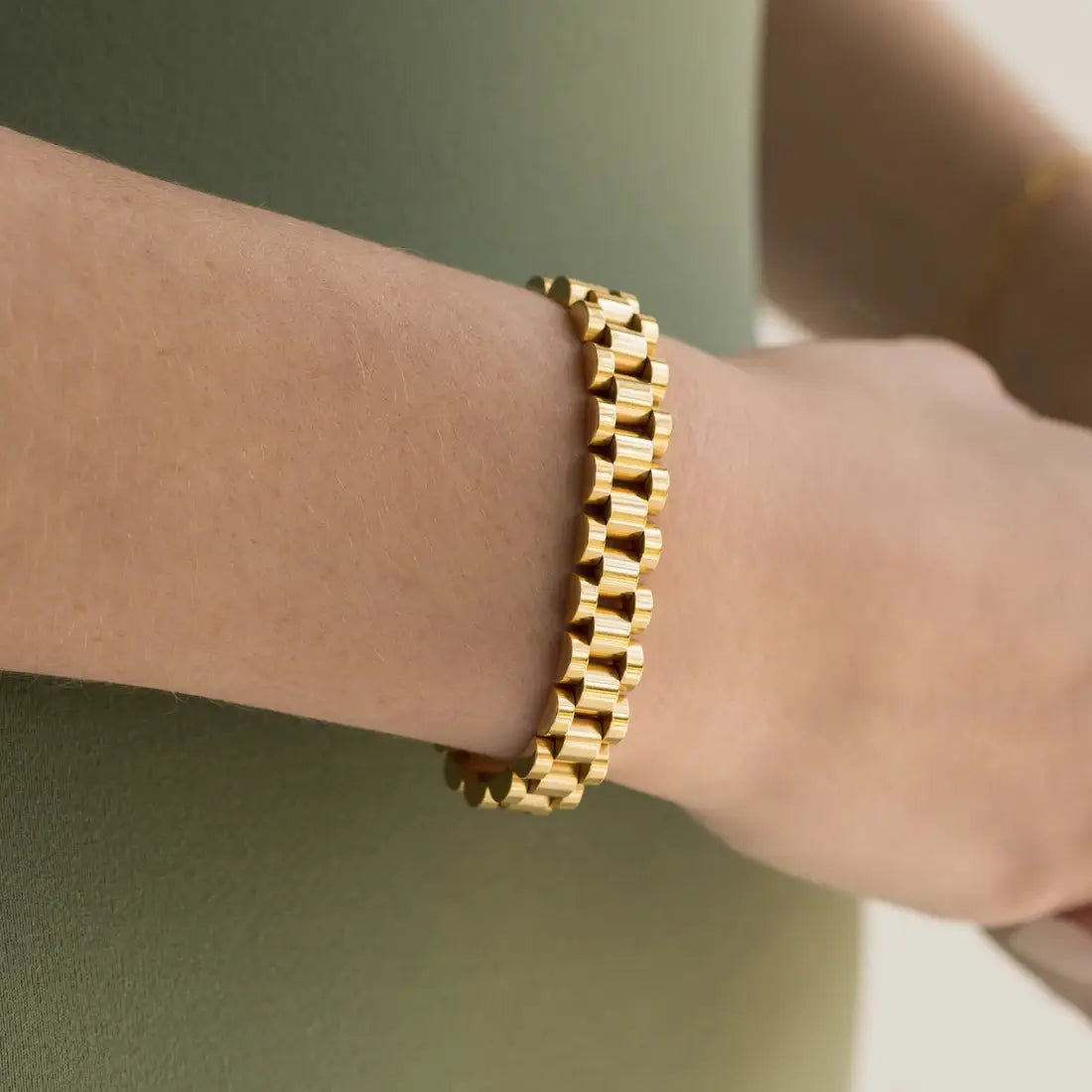 Gold Watch Band Bracelet