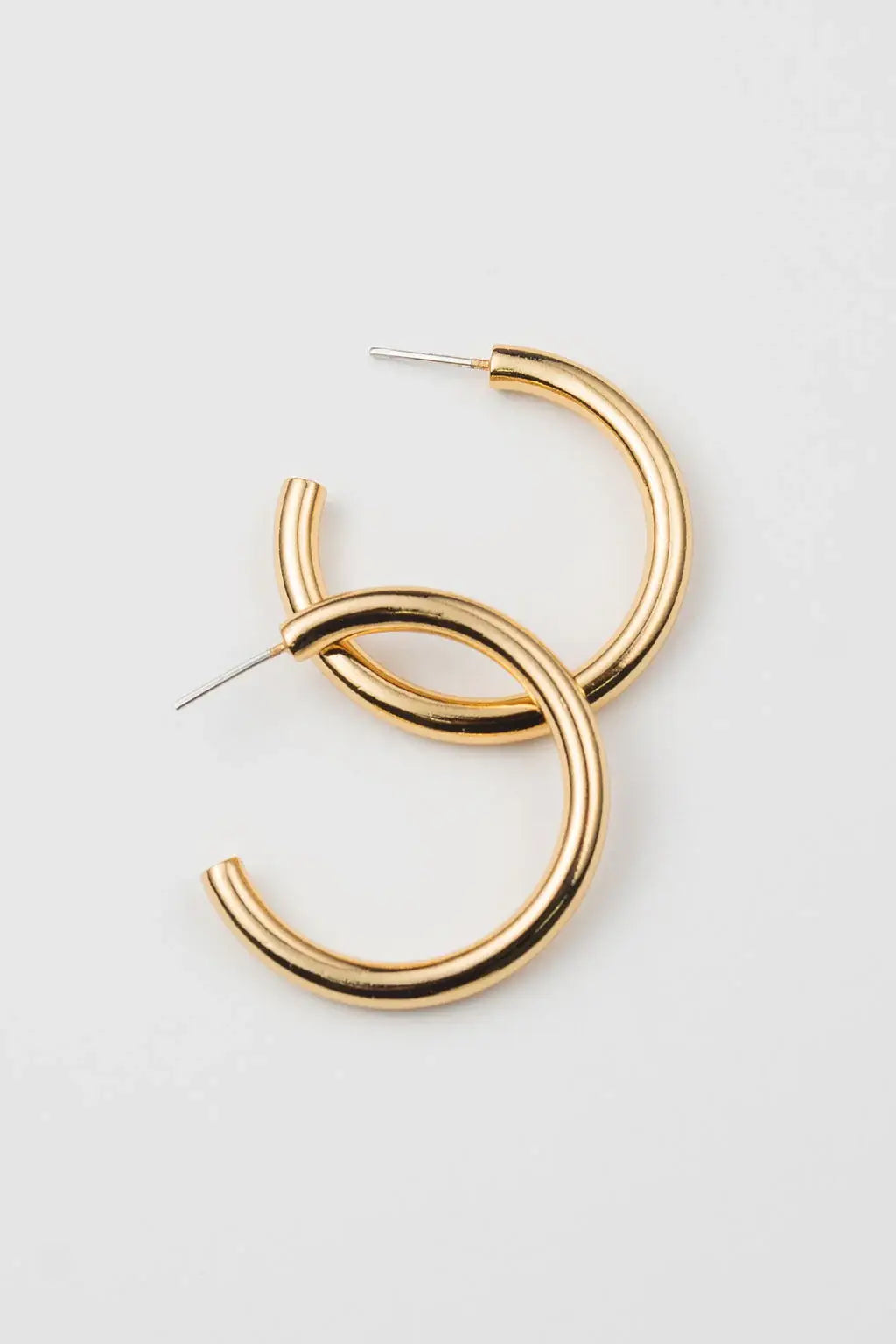 Chunky Tube Hoops, Medium